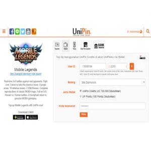 cara top up diamond di unipin