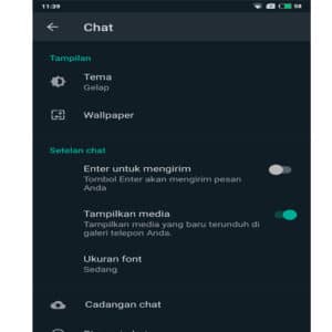 cara mengaktifkan dark mode di whatsapp