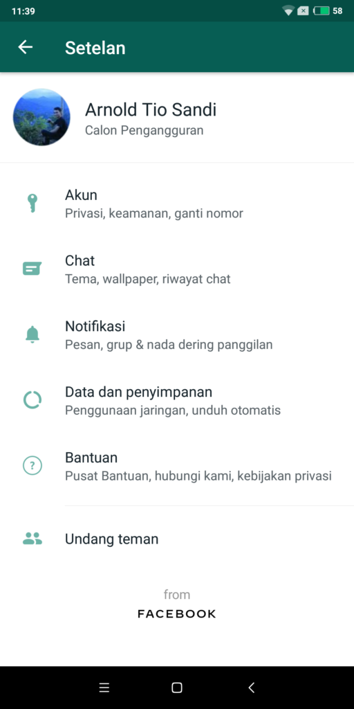 cara mengaktifkan dark mode di whatsapp