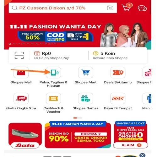beli pulsa di shopee