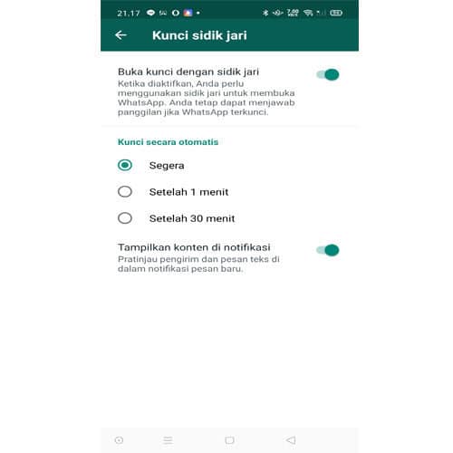 Cara Mengunci Aplikasi WA