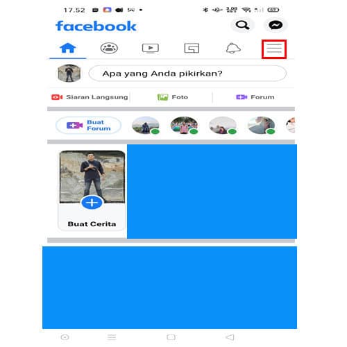 Cara menghapus halaman facebook di Smartphone