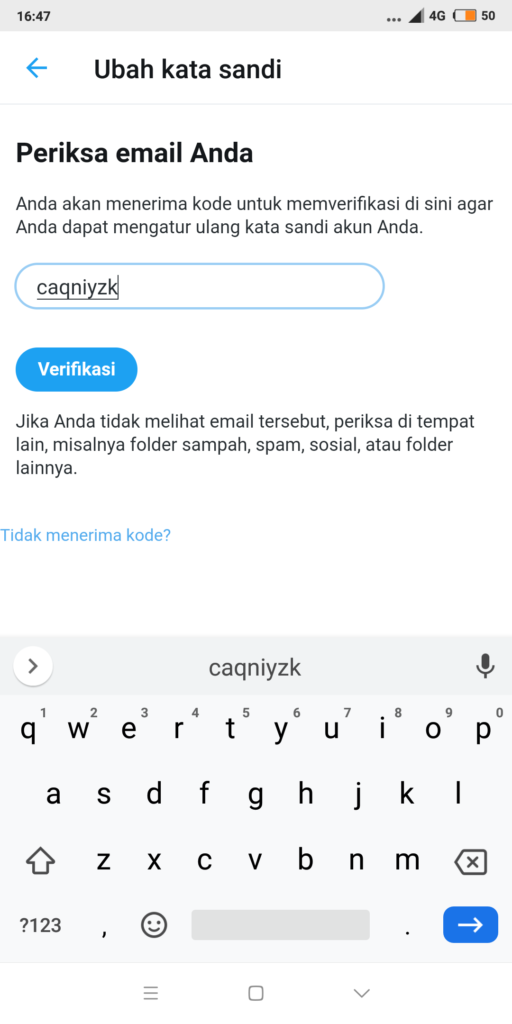 lupa sandi twitter 