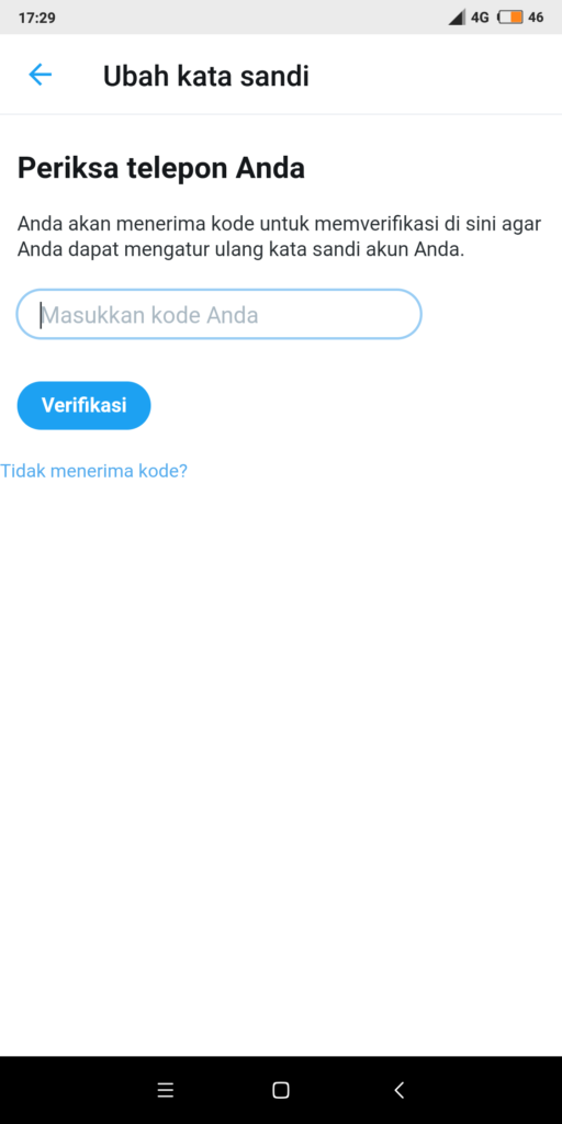 cara memulihkan sandi twitter 