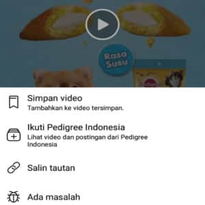 cara menyimpan video di fb