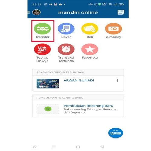 Cara Transfer Lewat Mandiri Online