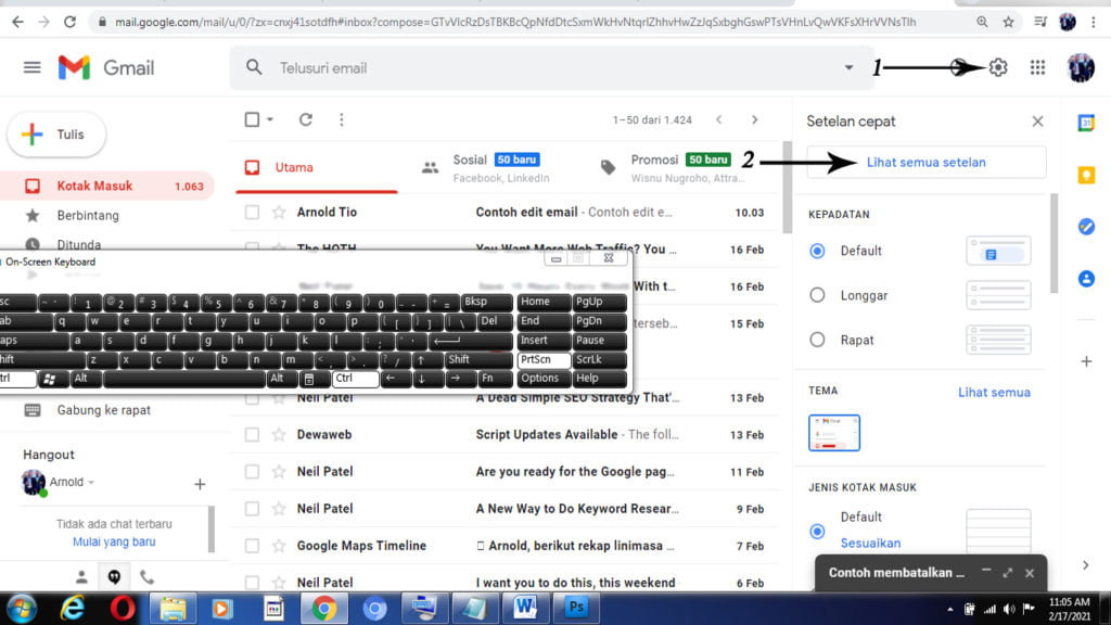 Cara menarik pesan gmail
