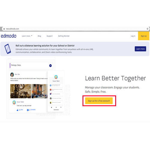 Cara membuat akun Edmodo