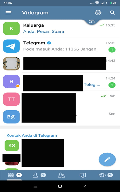 cara mengubah suara di telegram