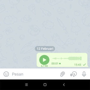 cara mengubah suara di telegram