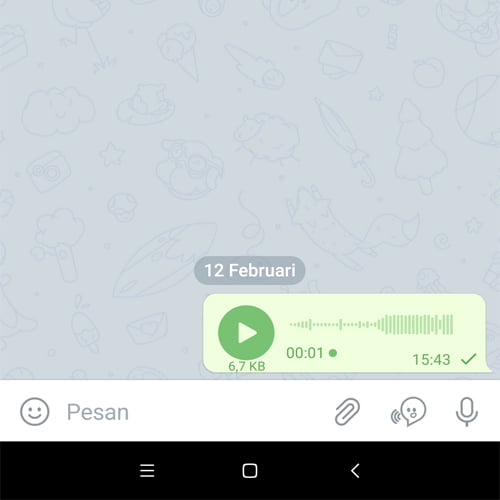 cara mengubah suara di telegram