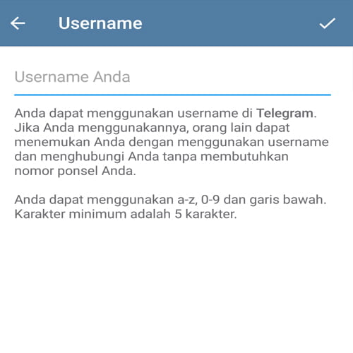 cara mengetahui username di telegram