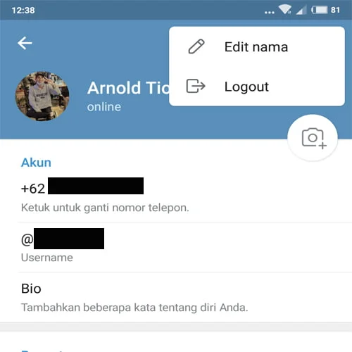 Cara Mudah Mengganti Nama di Telegram