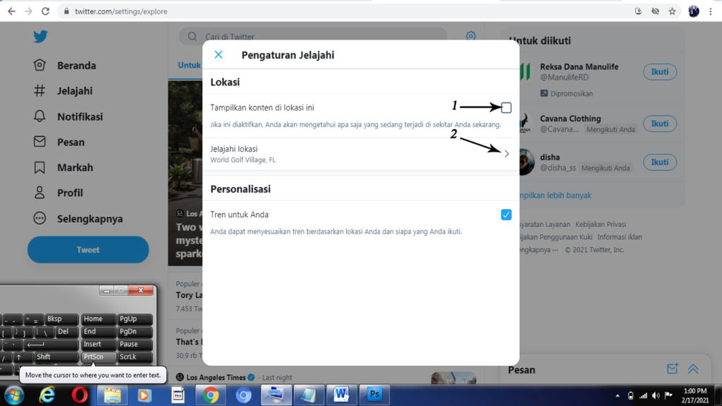 cara melihat trending topic twitter di dunia