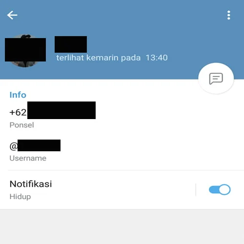 cara melihat username id telegram