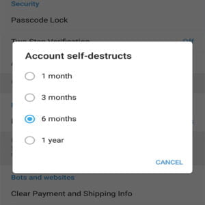 cara menghapus akun telegram