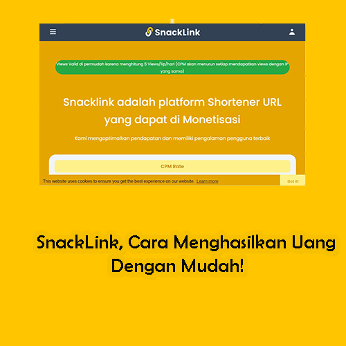 SnackLink, Cara Menghasilkan Uang Dengan Mudah!