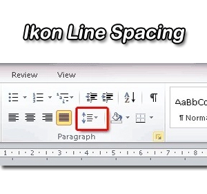 Ikon line spacing digunakan untuk