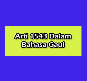 arti 1543 dalam bahasa gaul