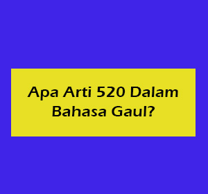 apa arti 520 dalam bahasa gaul