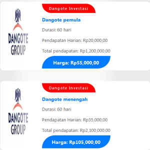 Aplikasi Dangote Penghasil Uang